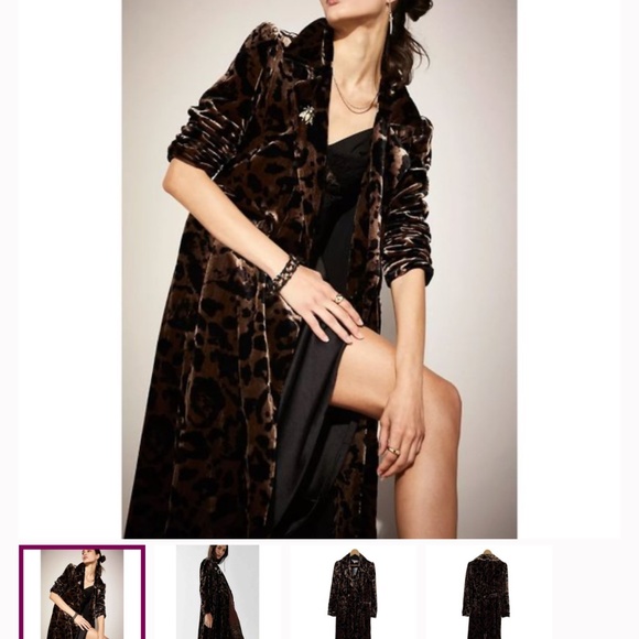 Free People Kate Velvet Duster Evening Jacket Size XS - Picture 2 of 5